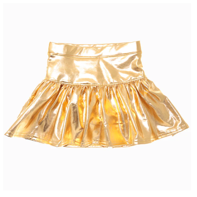 Gathered Skort - Gold - Gabrielle's Biloxi