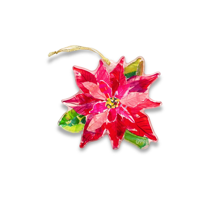 Poinsettia Acrylic Ornament - Gabrielle's Biloxi