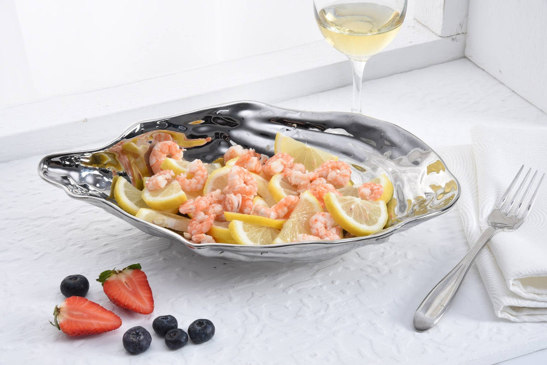 Pampa Bay Large Oyster Bowl - Silver - Gabrielle's Biloxi