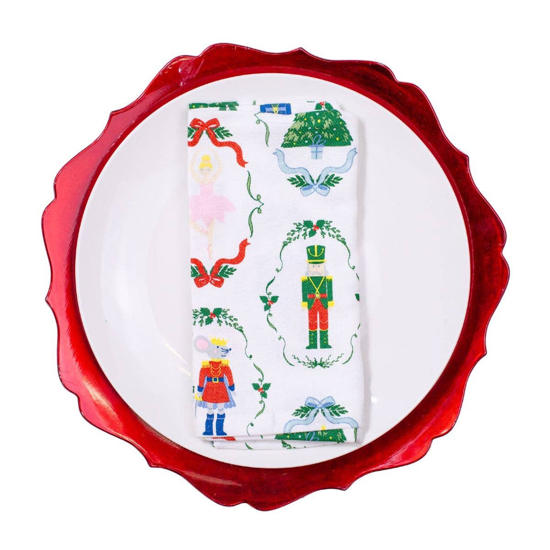 Nutcracker Waltz Napkin - White/Multi - Gabrielle's Biloxi