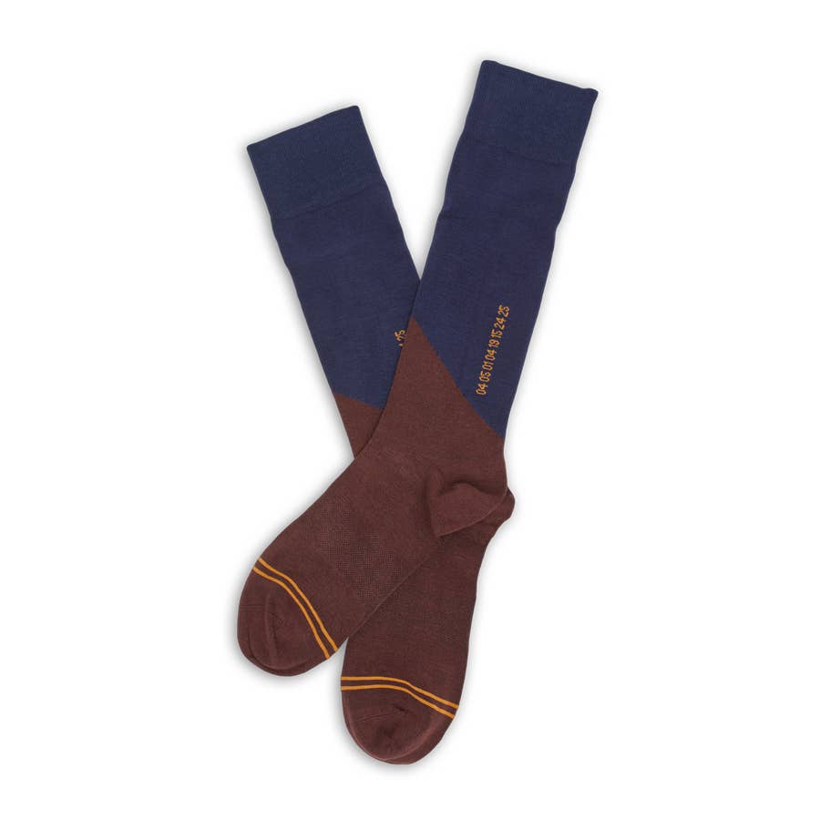 DeadSoxy Baer - Navy Circle Dress Socks - Gabrielle's Biloxi