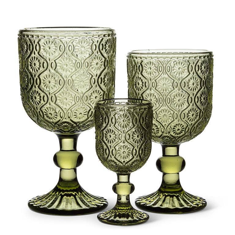 Daisy Cordial Glass-Olive-4"H(2oz) - Gabrielle's Biloxi