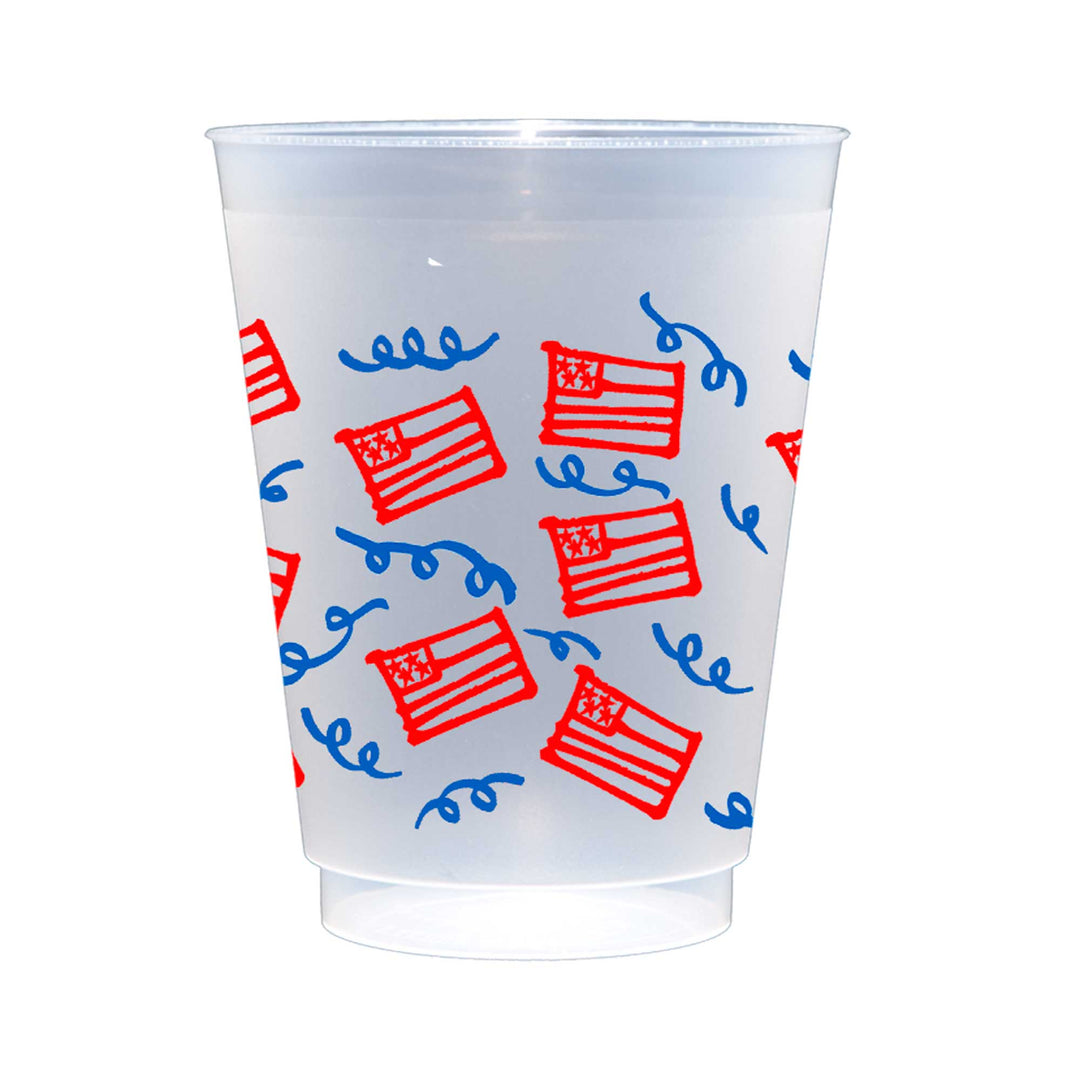 July 4th/Patriotic -American Flag Wrap Frost Cup