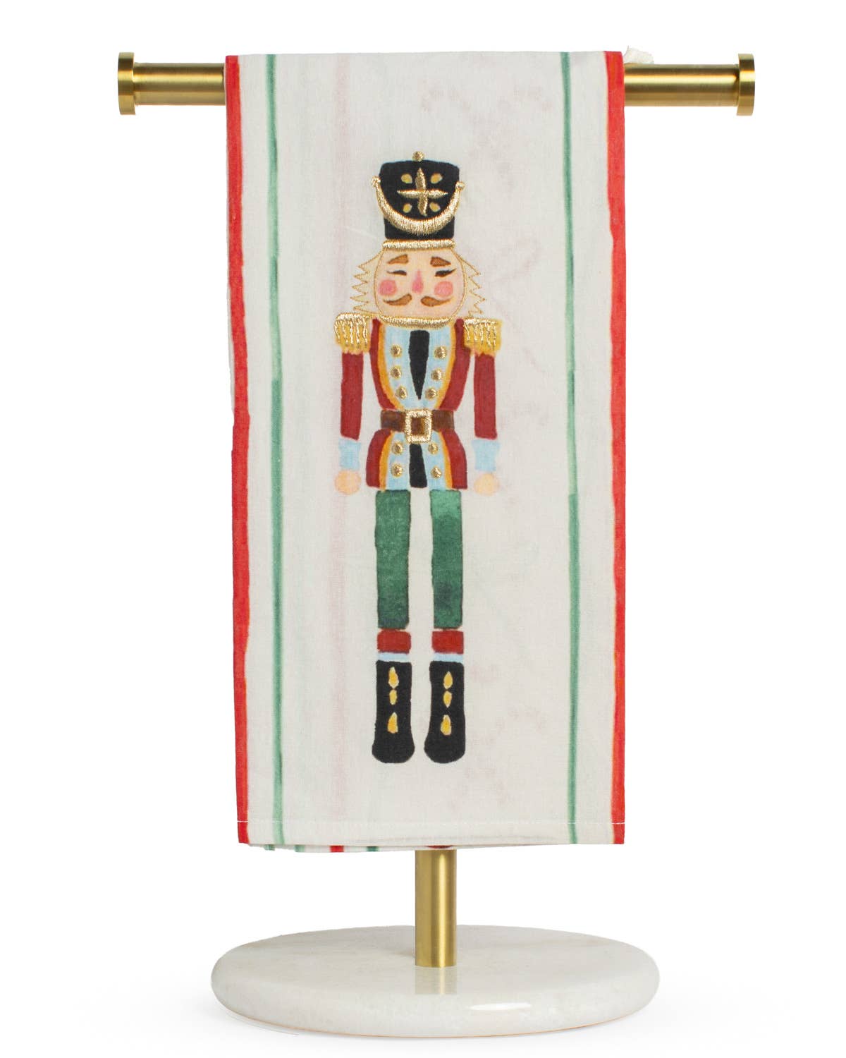 Merry Nutcracker Hand Towel   White/Multi   20x28