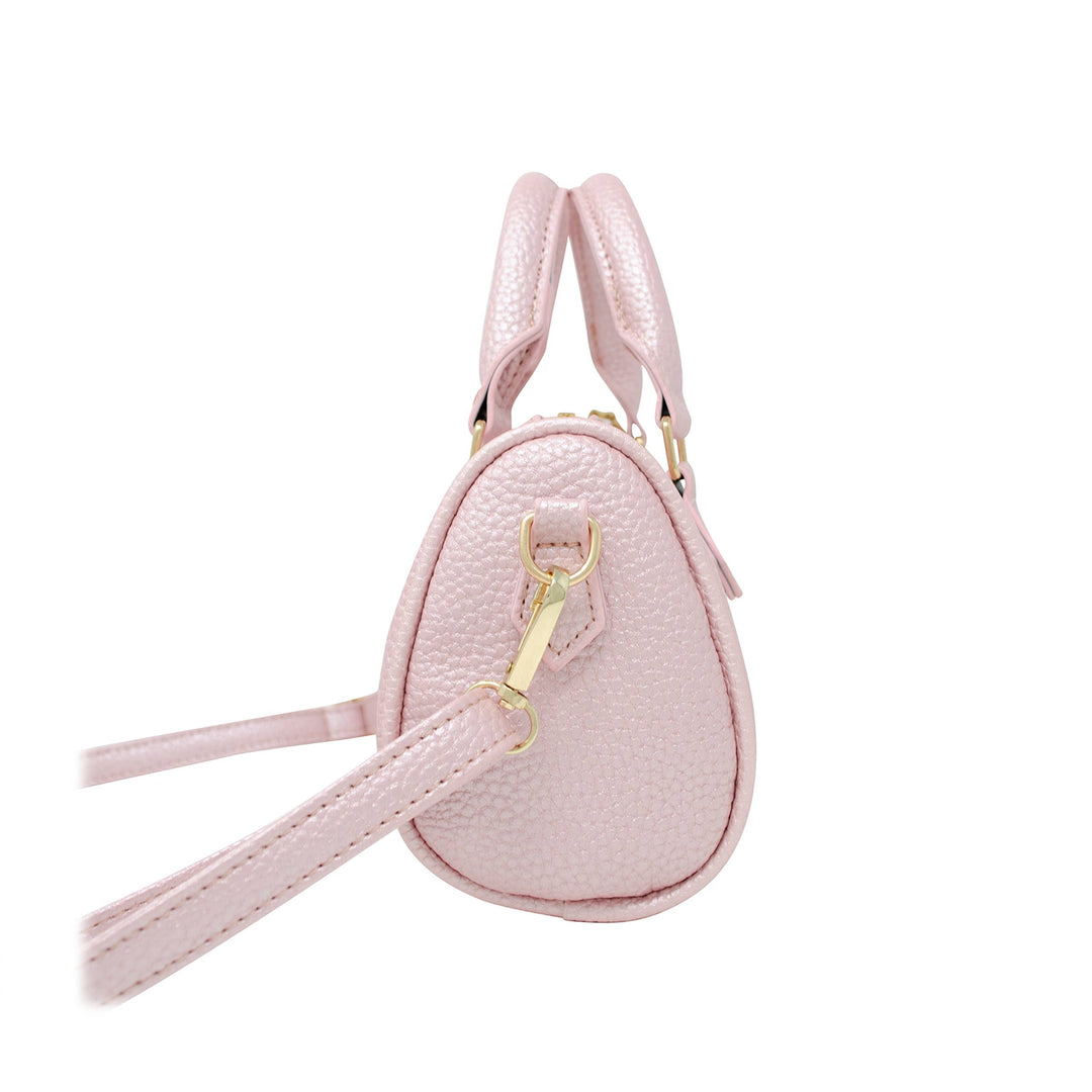 Leather Striped Duffle Handbag - Gabrielle's Biloxi