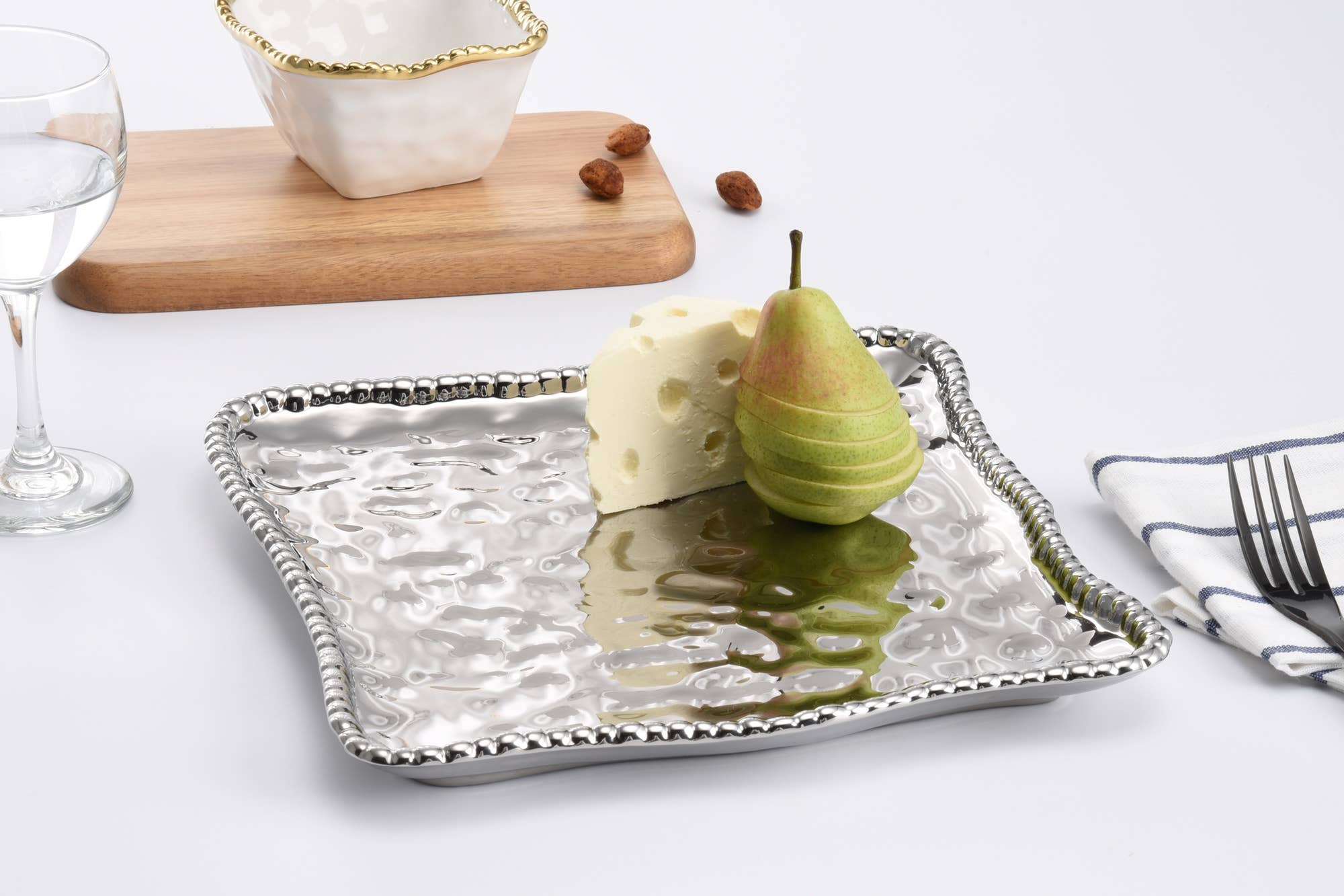 Pampa Bay Square Serving Platter - Silver