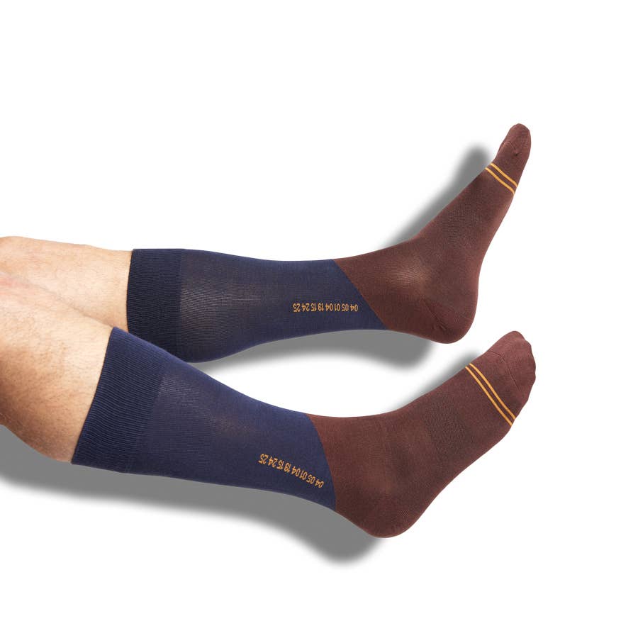 DeadSoxy Baer - Navy Circle Dress Socks - Gabrielle's Biloxi
