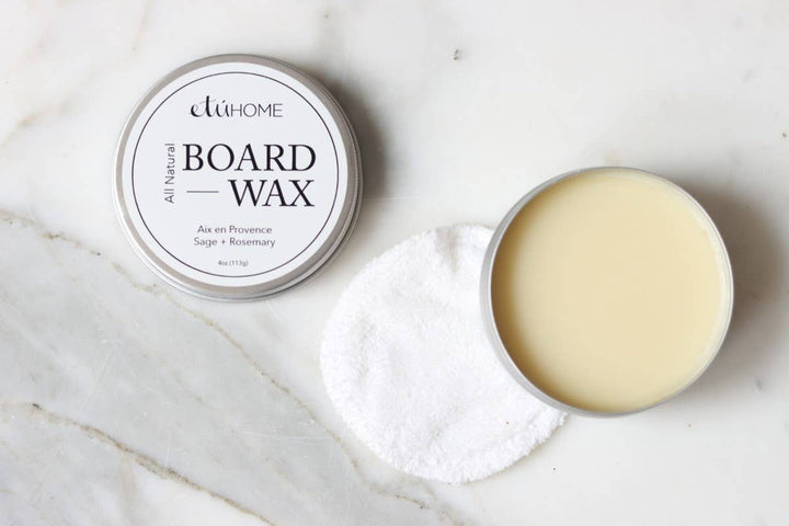 All-Natural Wood Board Wax with Cloth Pad, Rosemary and Sage - Gabrielle's Biloxi