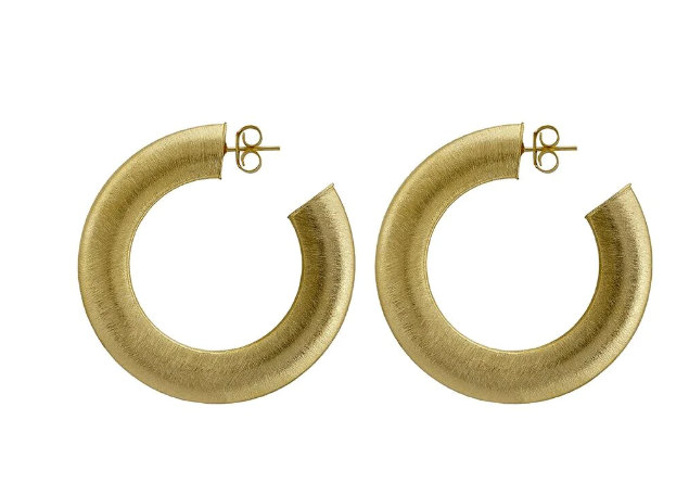 Shelia Fajl Irene Hoops - Brushed Gold Regular - Gabrielle's Biloxi