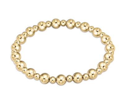 Enewton Classic Grateful Pattern 6mm Bead Bracelet - Gold - Gabrielle's Biloxi