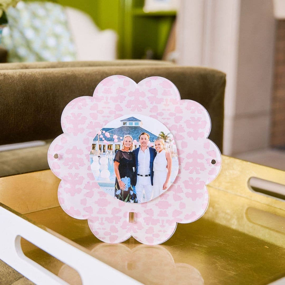 Chintz Rose Acrylic Round Picture Frame - Gabrielle's Biloxi