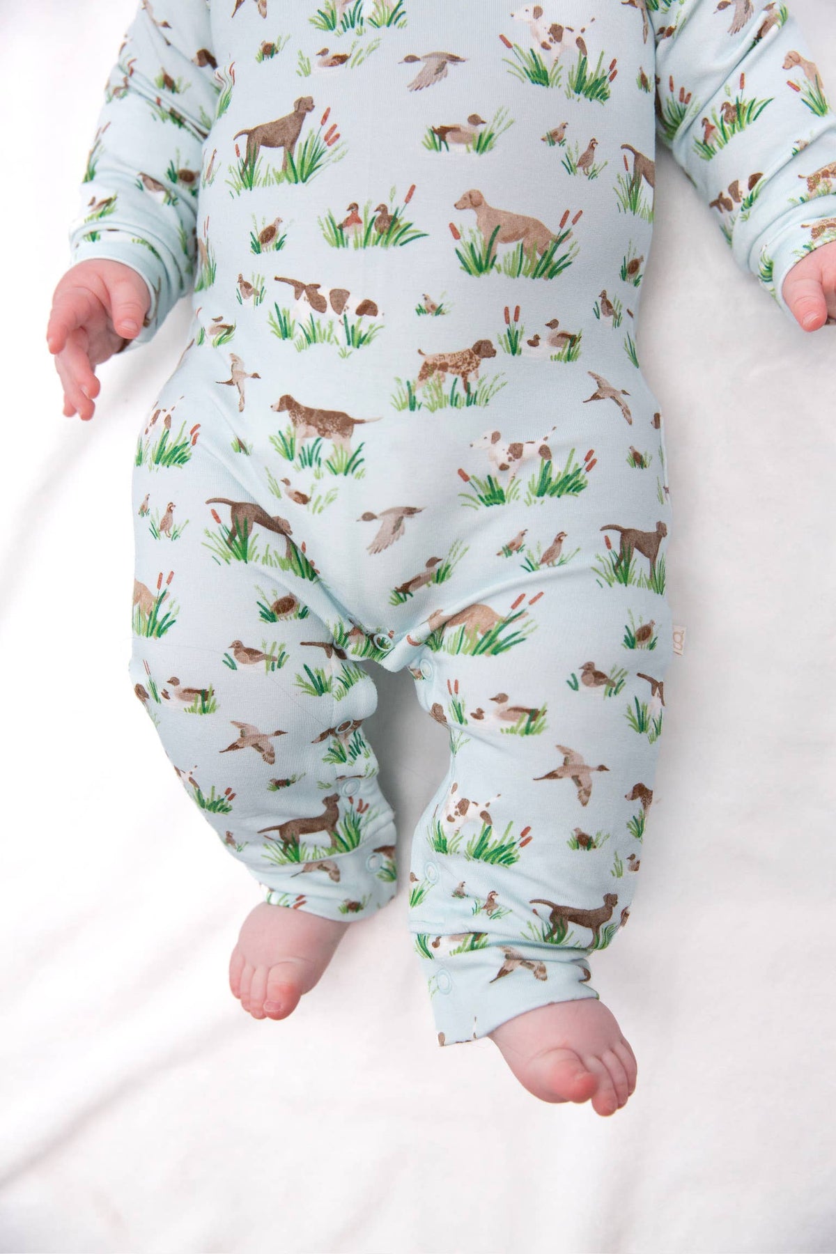 Delta Bird Hunting Dogs - Sweatshirt Polo Romper