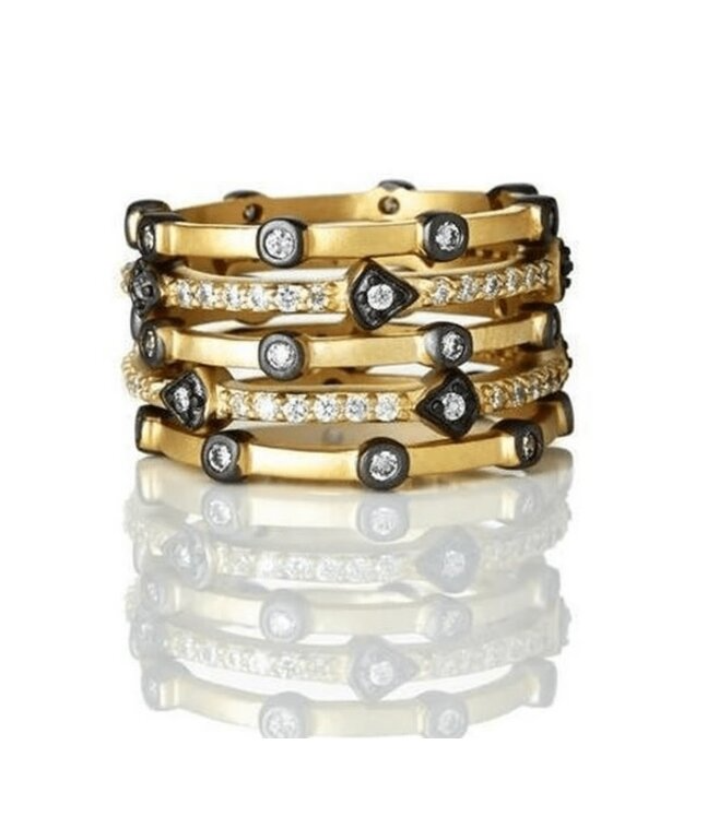 Freida Rothman Mixed Thin Bezel Set of 5 Rings - Size 7 - Gabrielle's Biloxi