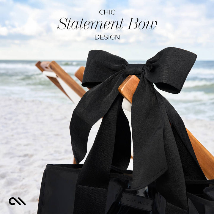 Bow Beach Tote - Midnight Black - Gabrielle's Biloxi