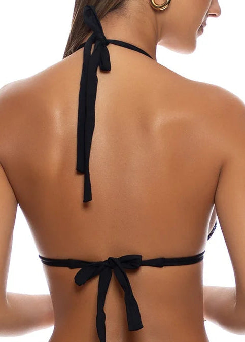 Luli Fama Triangle Halter Top - Black