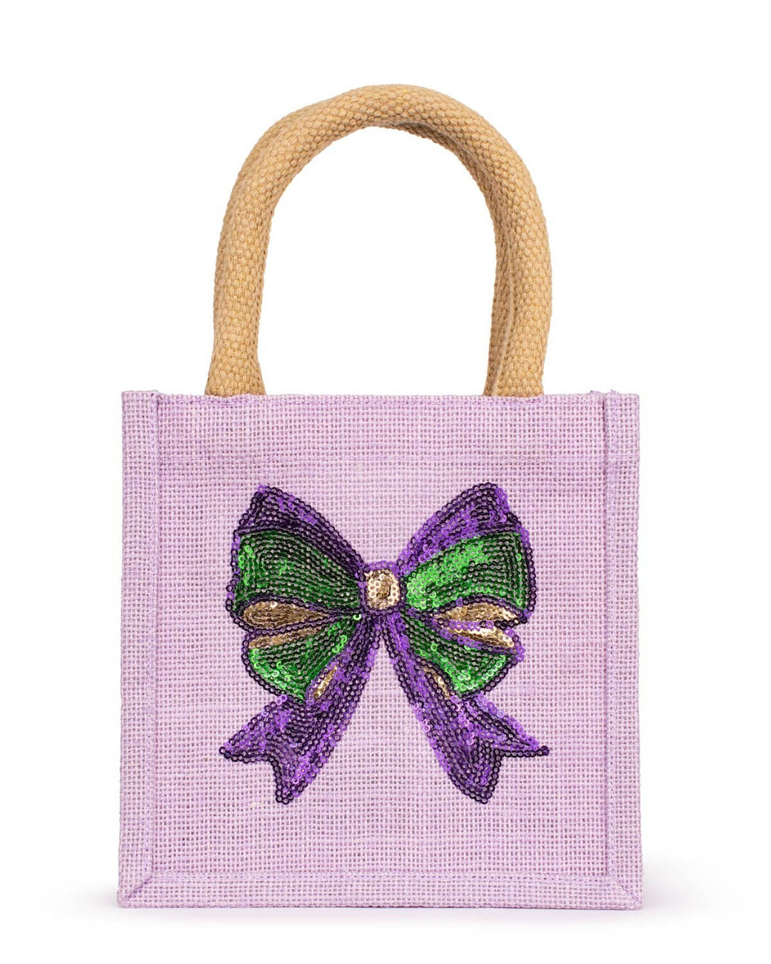 Mardi Bow Sequin Petite Gift Tote  - 7x7x5