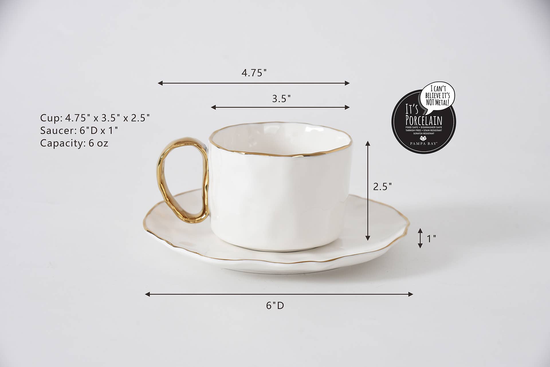 Pampa Bay Tea Cup & Saucer - Gabrielle's Biloxi