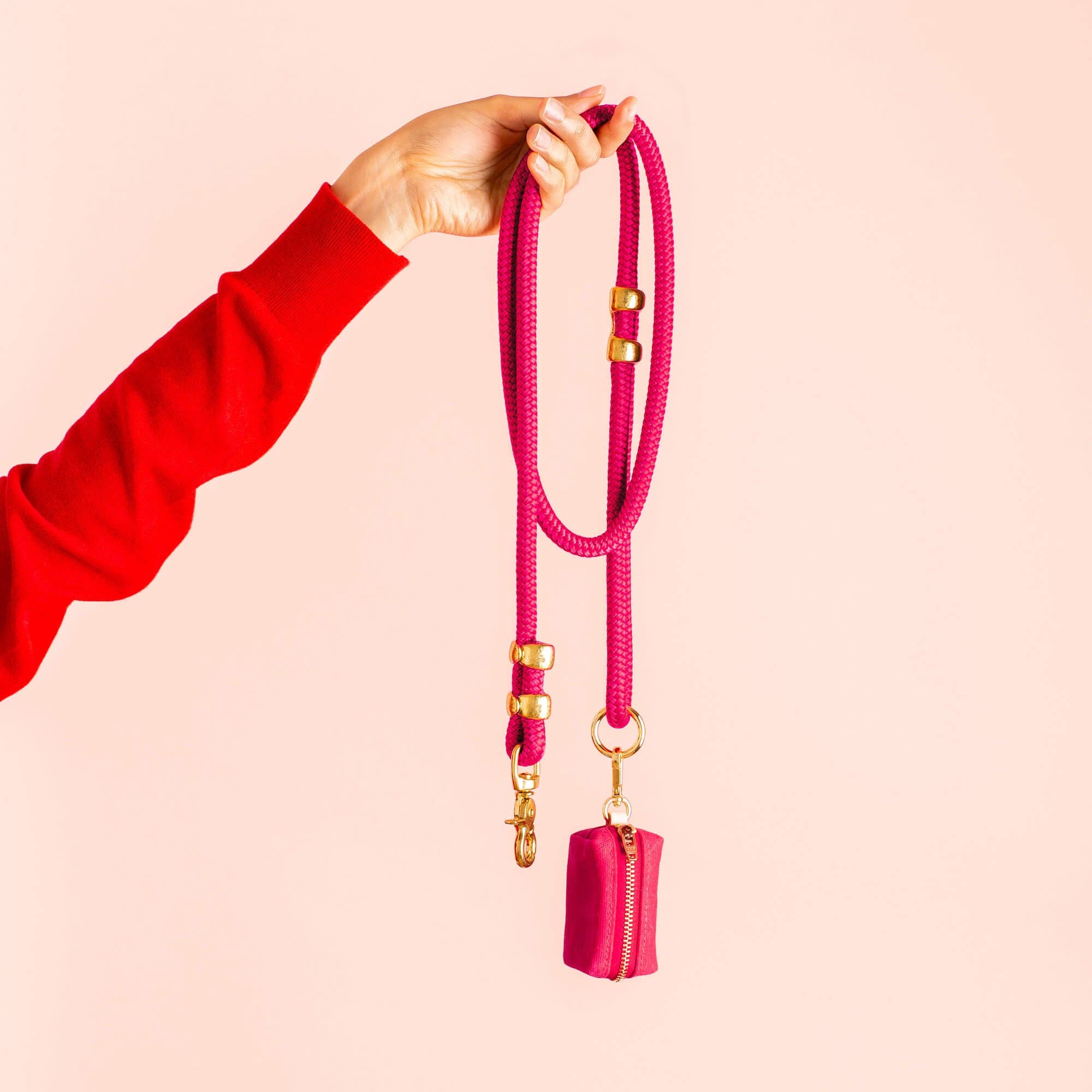 Hot Pink Marine Rope Dog Leash: Petite 5 feet - Gabrielle's Biloxi