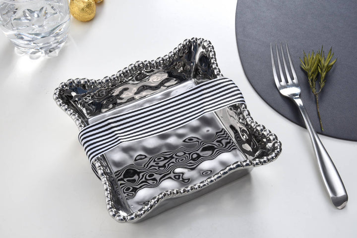 Pampa Bay Cocktail Napkin Holder - Silver - Gabrielle's Biloxi