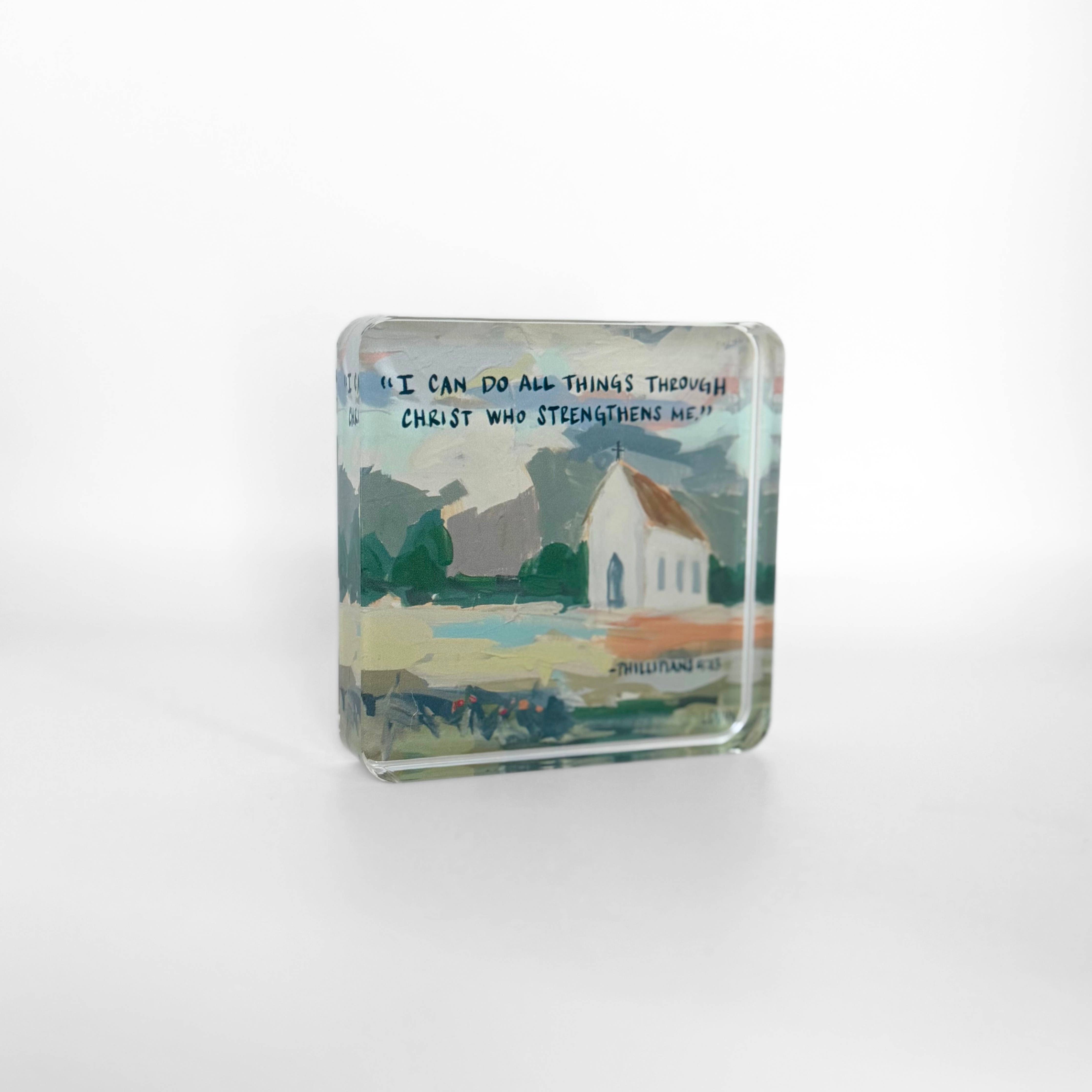 Philippians 4:13 Acrylic Scripture Block - Gabrielle's Biloxi
