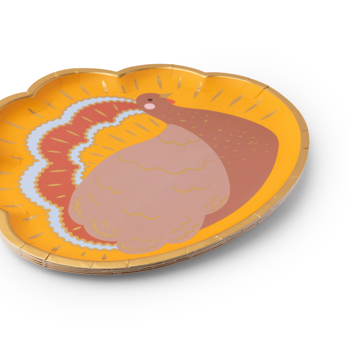 Turkey Shaped Thanksgiving Plates (Set of 8) - Gabrielle's Biloxi