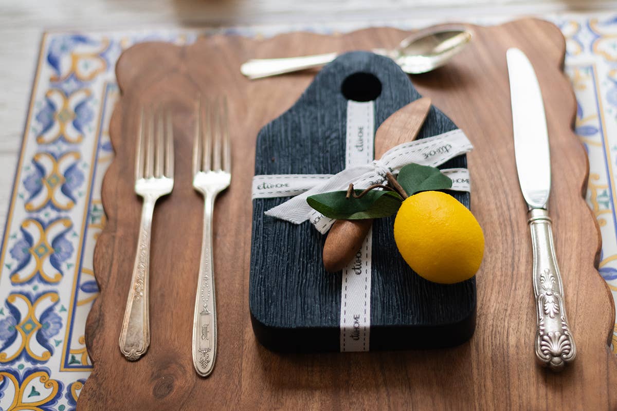 Dutch Cheese Board with Spreader, Small, Navy Blue - Gabrielle's Biloxi