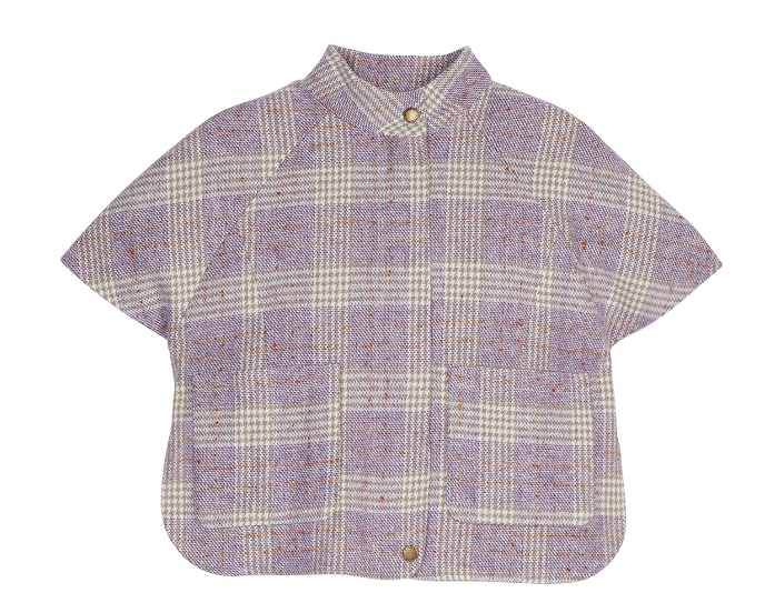 Bisby Cape Top - Lilac Tweed - Gabrielle's Biloxi