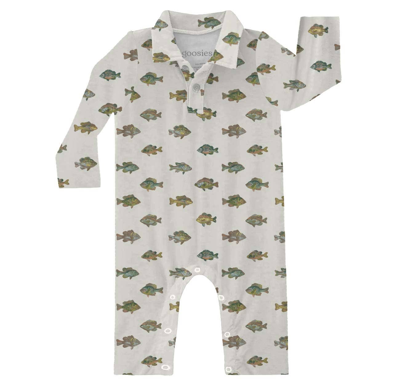 Lake Fish  - Long Sleeve Polo Romper - Gabrielle's Biloxi