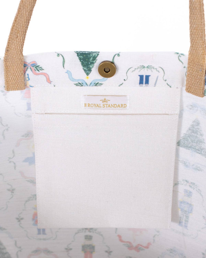 Nutcracker Waltz Juco Carryall Tote - White/Multi - Gabrielle's Biloxi