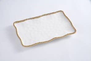 Pampa Bay Medium Platter - White Gold - Gabrielle's Biloxi