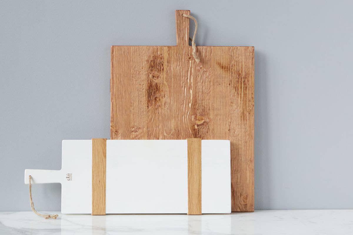 Etu Home Mod Charcuterie Cheese Board, Small Rectangle, White - Gabrielle's Biloxi