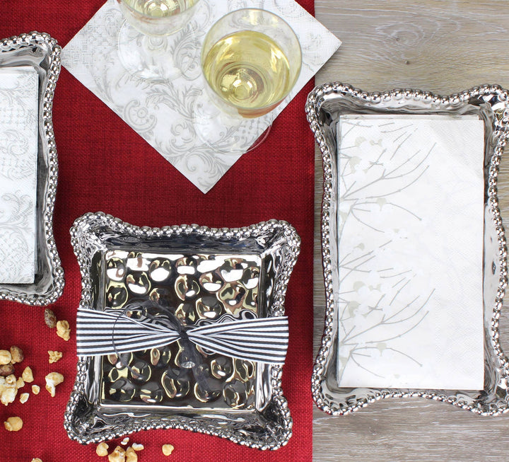 Pampa Bay Cocktail Napkin Holder - Silver - Gabrielle's Biloxi