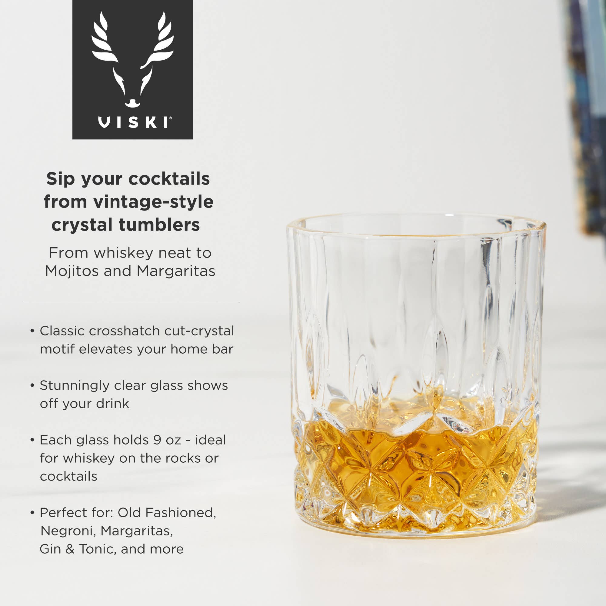 Admiral™ Stemless Crystal Lowball Tumblers Set of 2