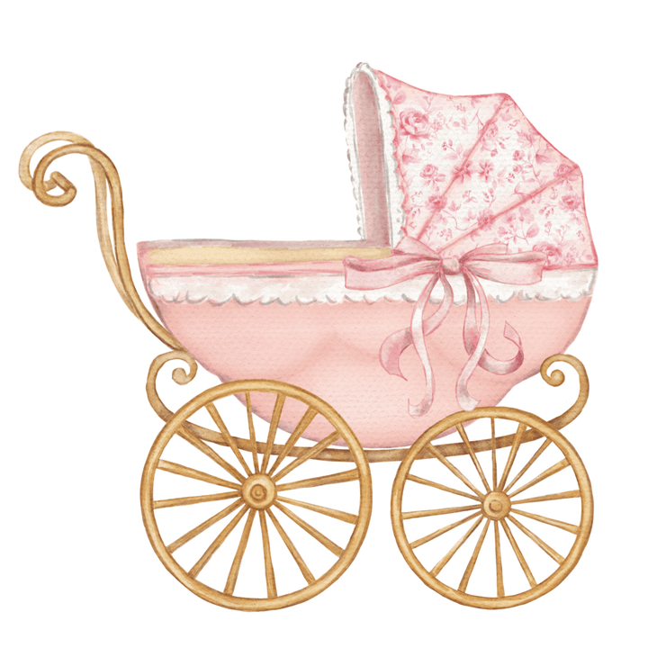 Pink Baby Carriage Door Hanger - Pink - Gabrielle's Biloxi