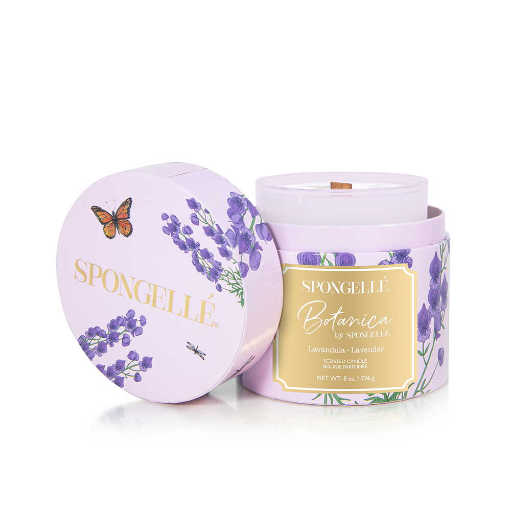 Spongellé  Hand Poured Soy Candle - Lavender Botanica - Gabrielle's Biloxi
