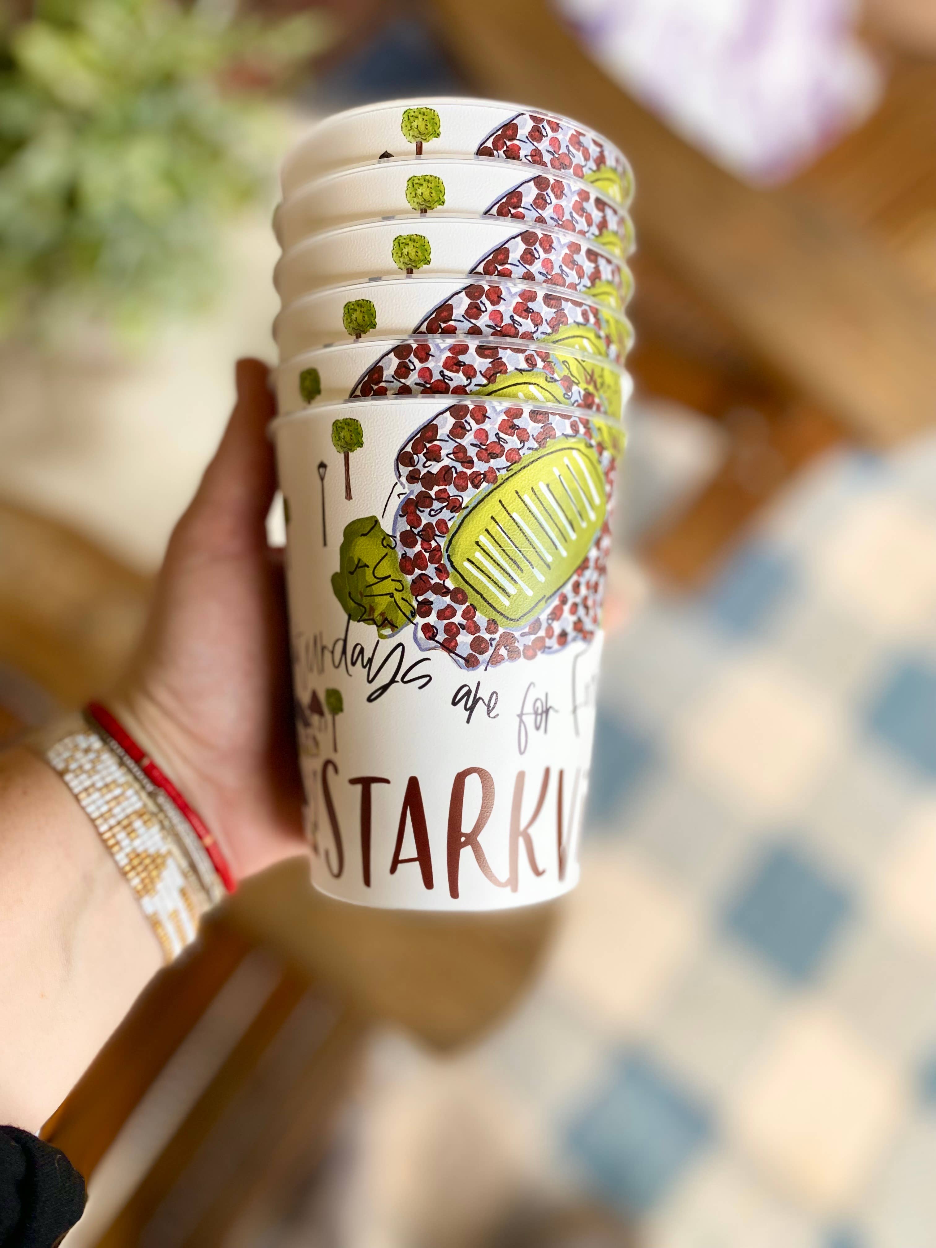 Starkville Reusable Party Cups, tail gating, gifts, alumni - Gabrielle's Biloxi