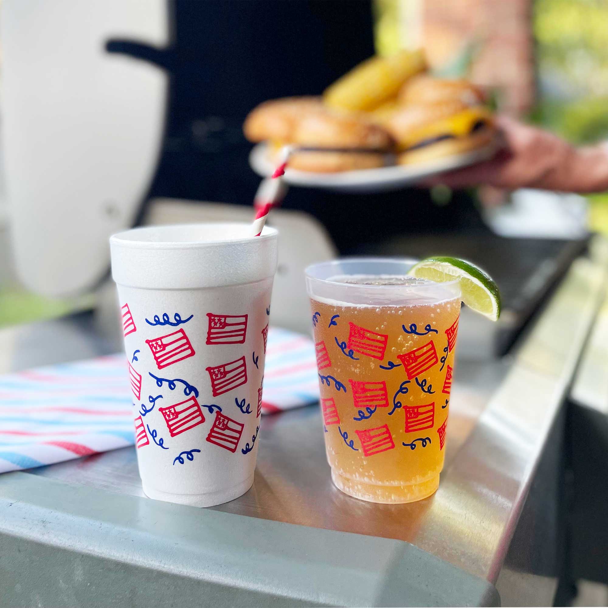 July 4th/Patriotic -American Flag Wrap Frost Cup