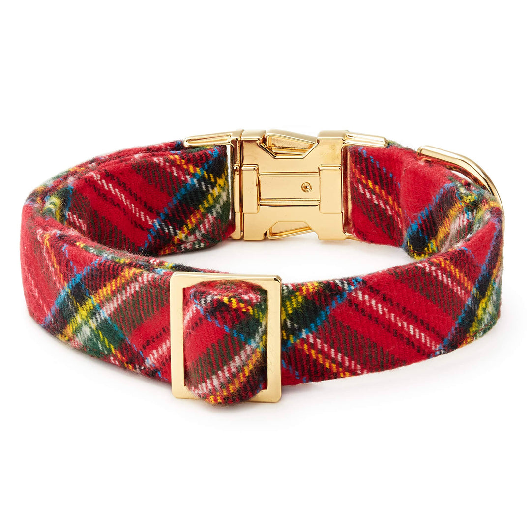 Tartan Plaid Flannel Holiday Dog Collar - Gabrielle's Biloxi