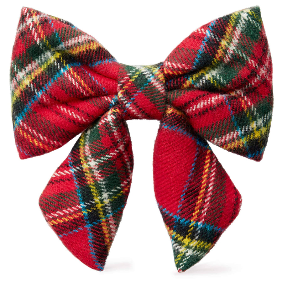 Tartan Plaid Flannel Christmas Lady Dog Bow - Gabrielle's Biloxi