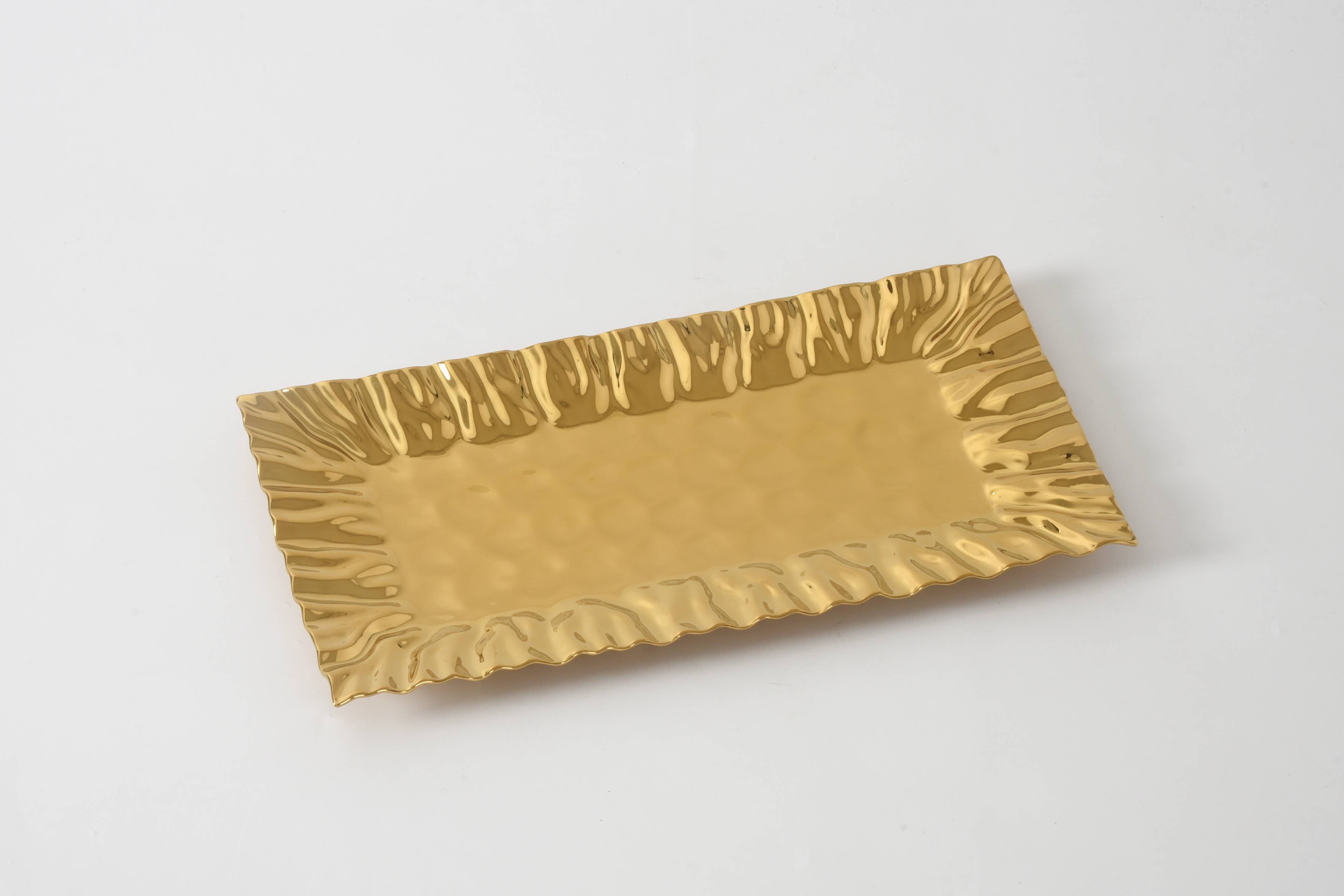 Pampa Bay Rectangular Tray - Gold - Gabrielle's Biloxi