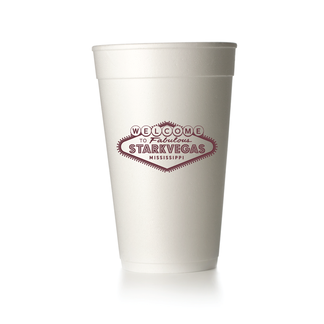 Starkvegas Sign Foam Cups - Maroon - Gabrielle's Biloxi