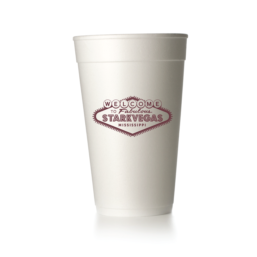 Starkvegas Sign Foam Cups - Maroon - Gabrielle's Biloxi