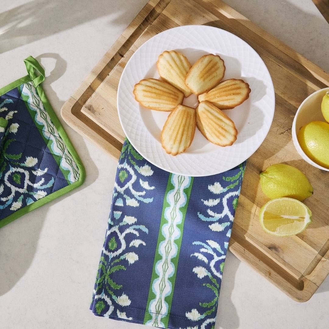 Laura Park Tea Towel - Rosemary Stripe Indigo