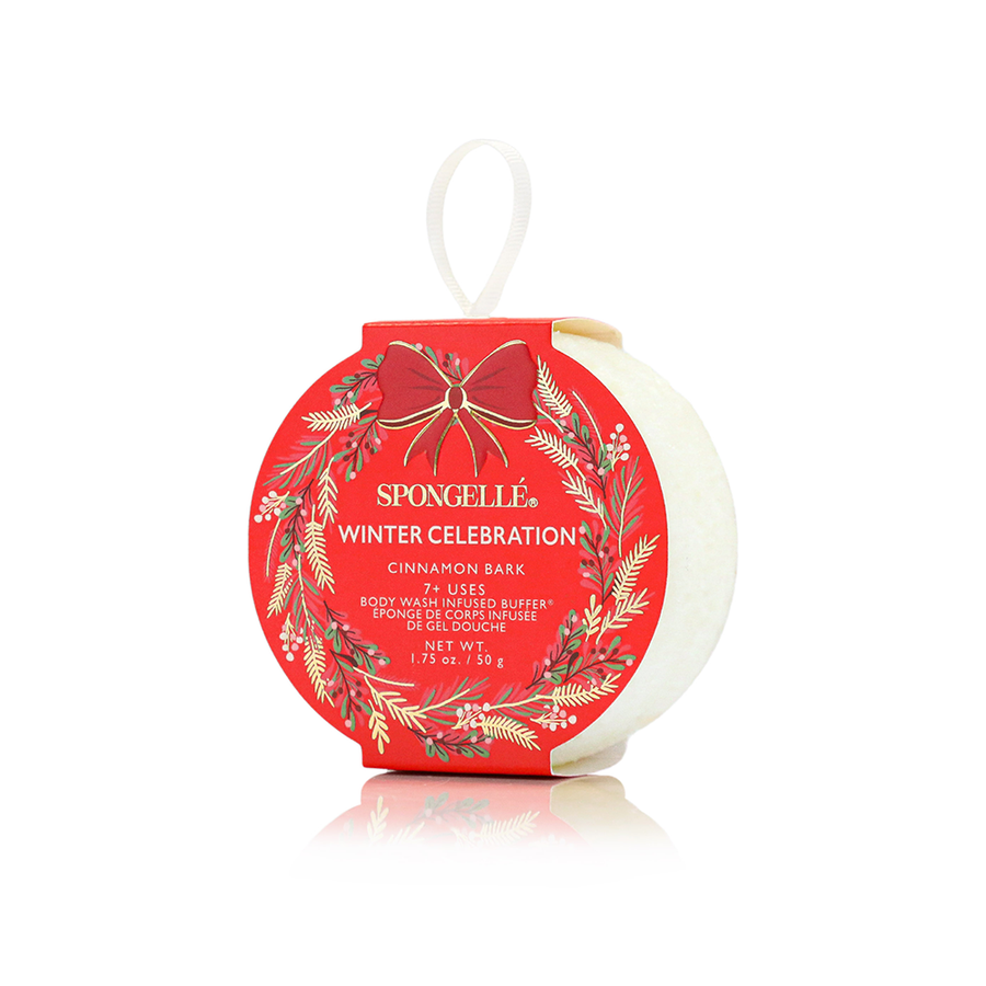 Spongellé Winter Celebration Holiday Wreath Buffer - Cinnamon Bark - Gabrielle's Biloxi