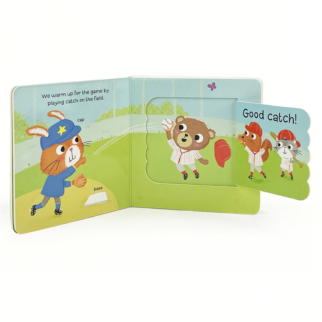 Let's Play Baseball Lift-a-Flap Sports Board Book - Gabrielle's Biloxi