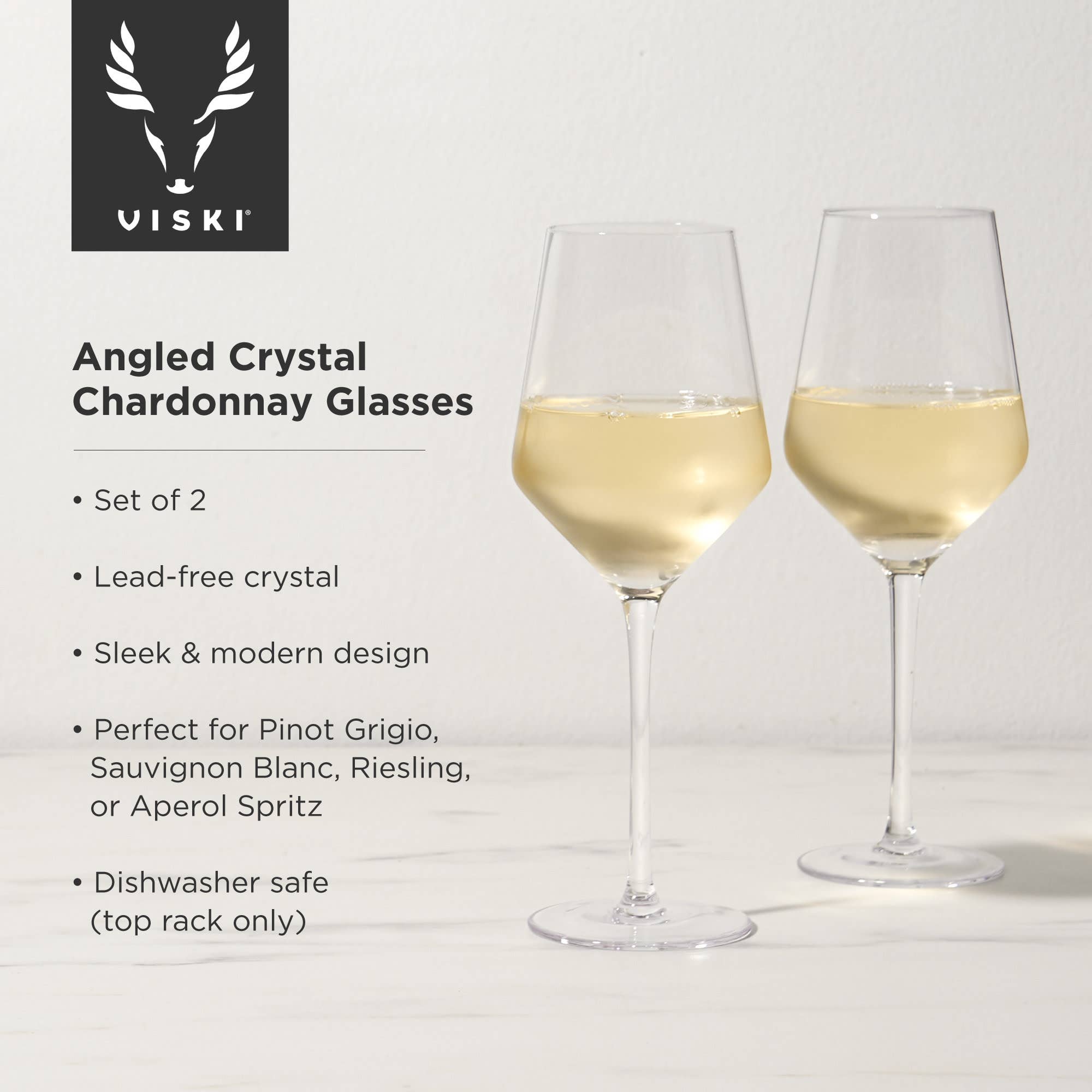 Raye™ Angled Crystal Chardonnay Glasses Set of 2