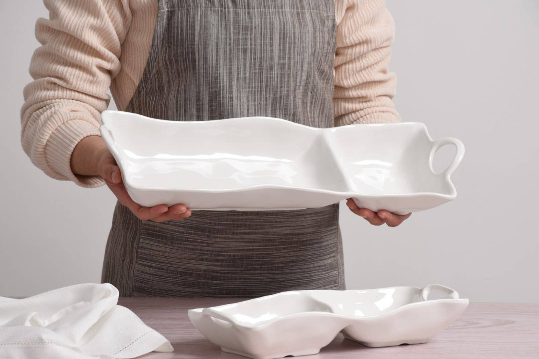 Pampa Bay Chip & Dip in Melamine - White - Gabrielle's Biloxi