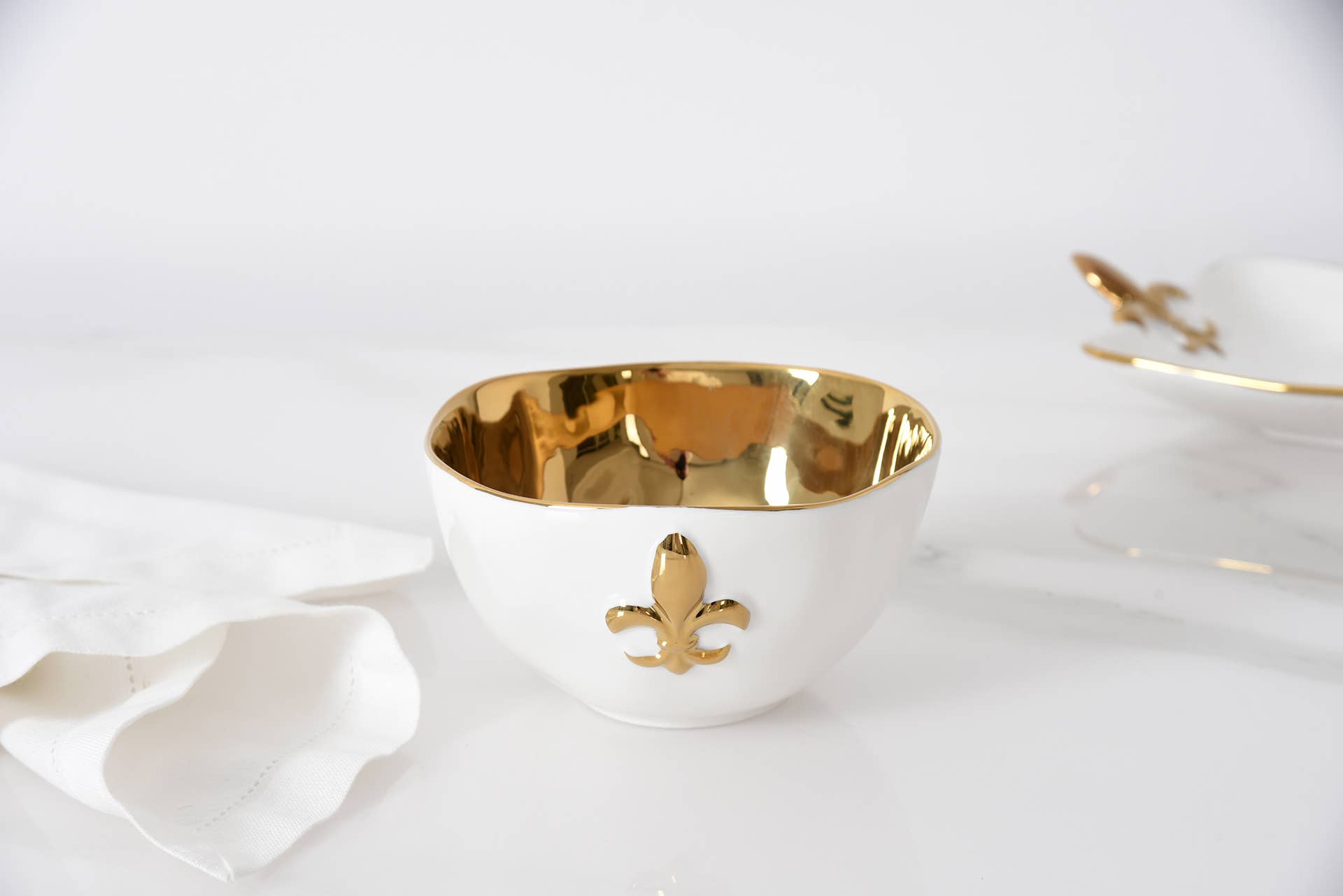 Pampa Bay Small Bowl - Fleur-De-Lis - Gabrielle's Biloxi