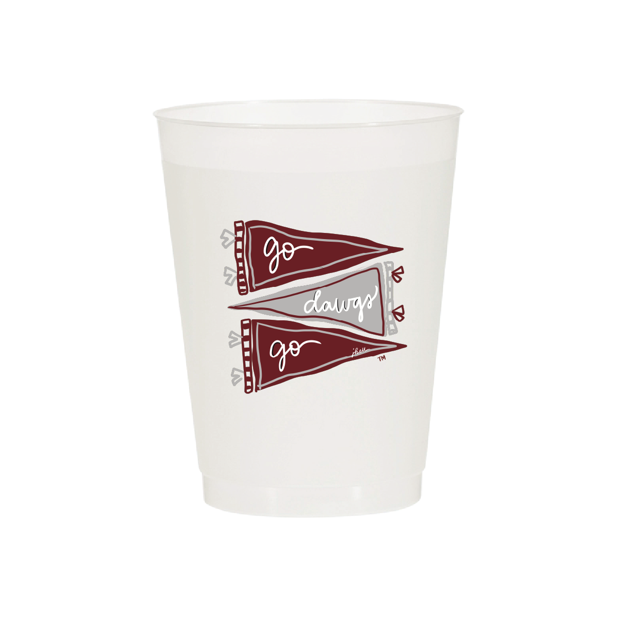 Go Dawgs Go Pennant Cups - Frost Flex