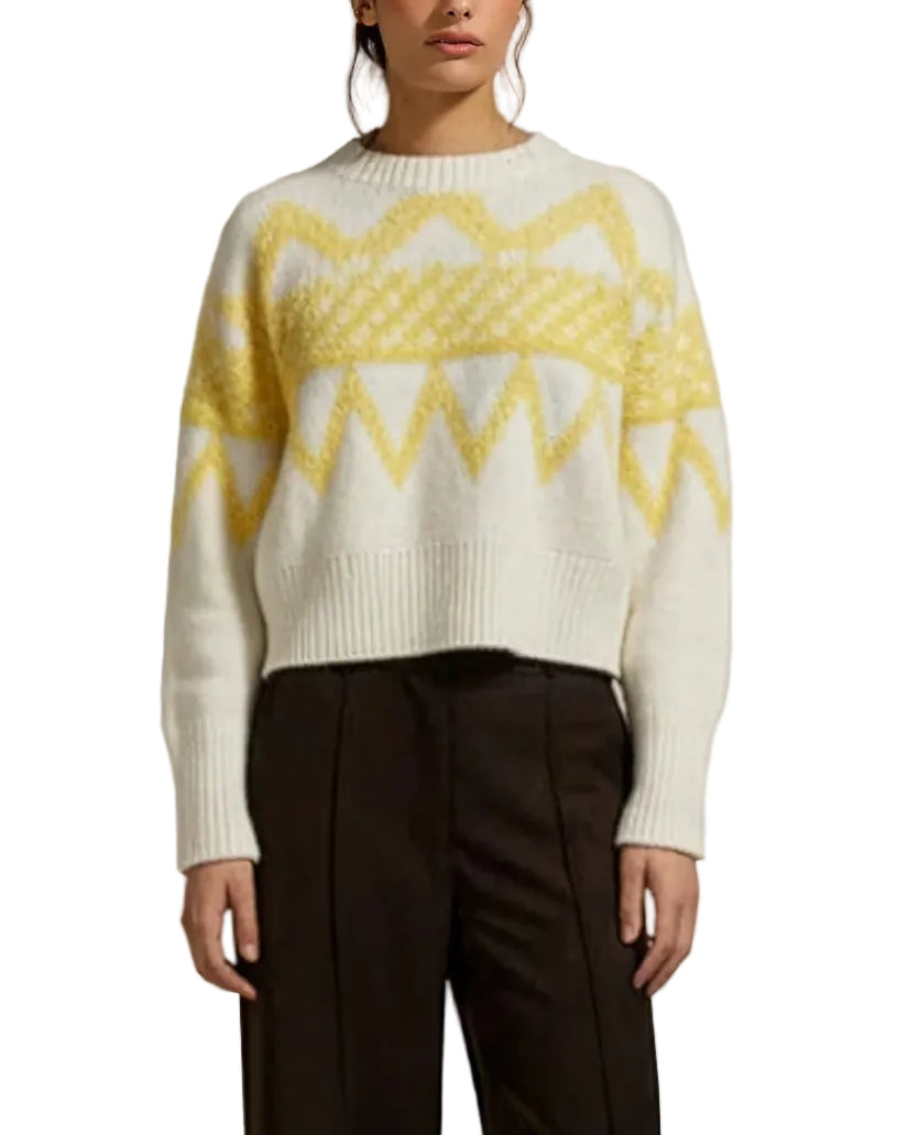 Deluc Ufo Sweater - Ecru with Yellow